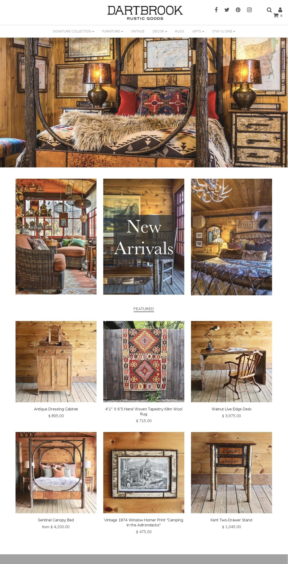 dartbrookrusticgoods.com shopify website screenshot