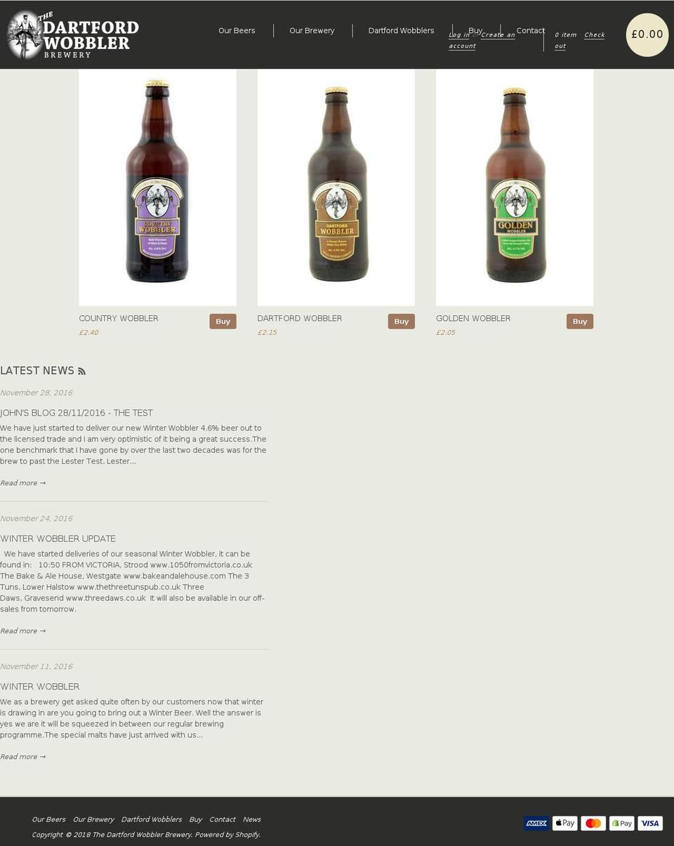 dartfordwobbler.com shopify website screenshot