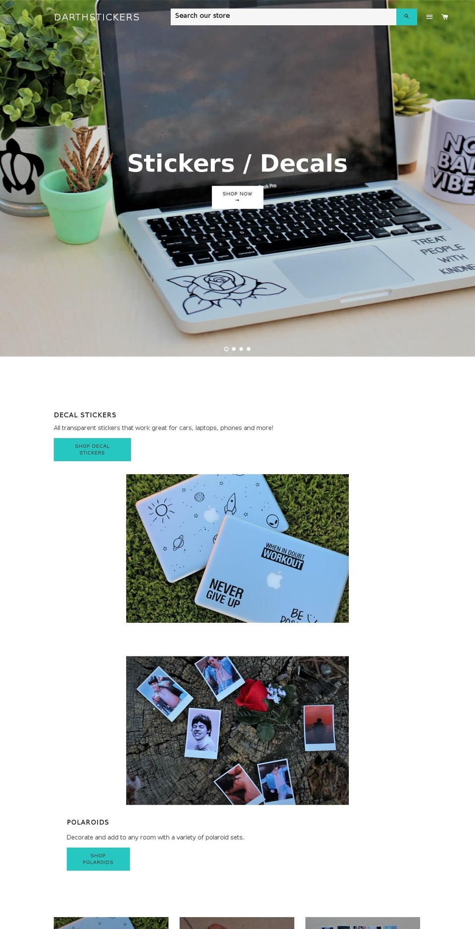darthstickers.com shopify website screenshot