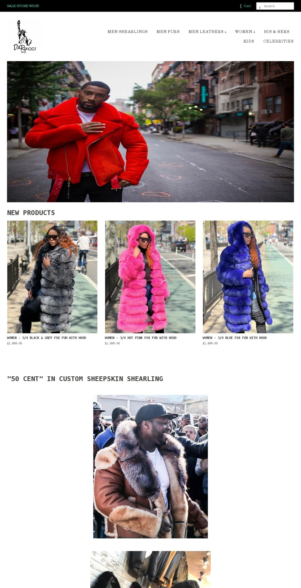 daruccinyc.com shopify website screenshot