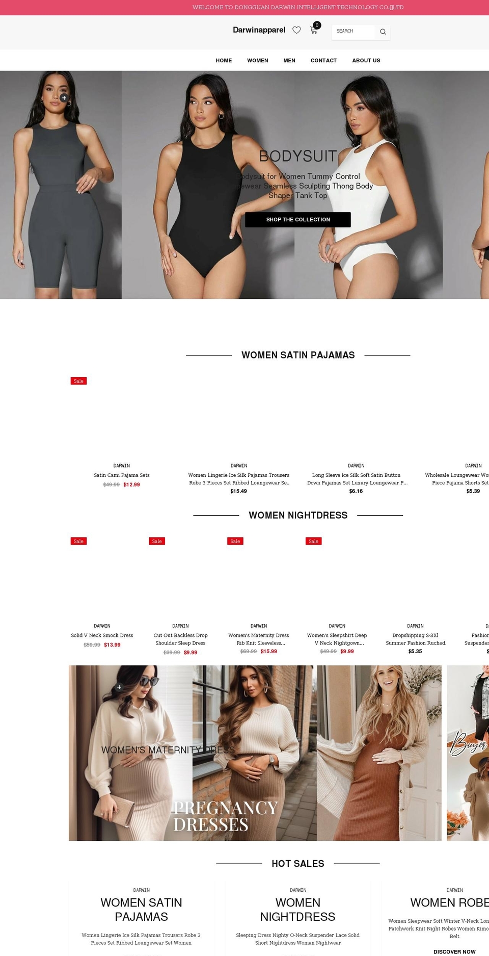 darwinapparel.com shopify website screenshot