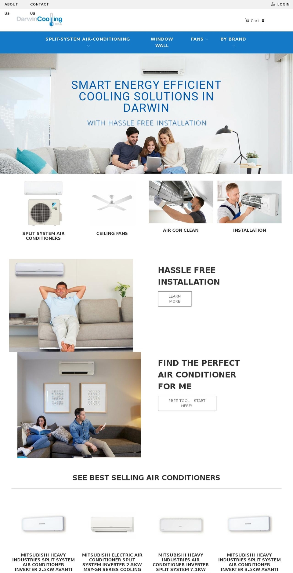 darwincooling.com.au shopify website screenshot