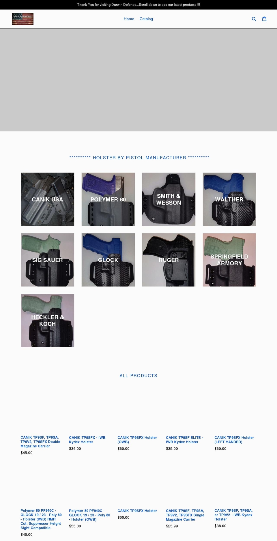 darwindefense.com — Shopify storefront screenshot