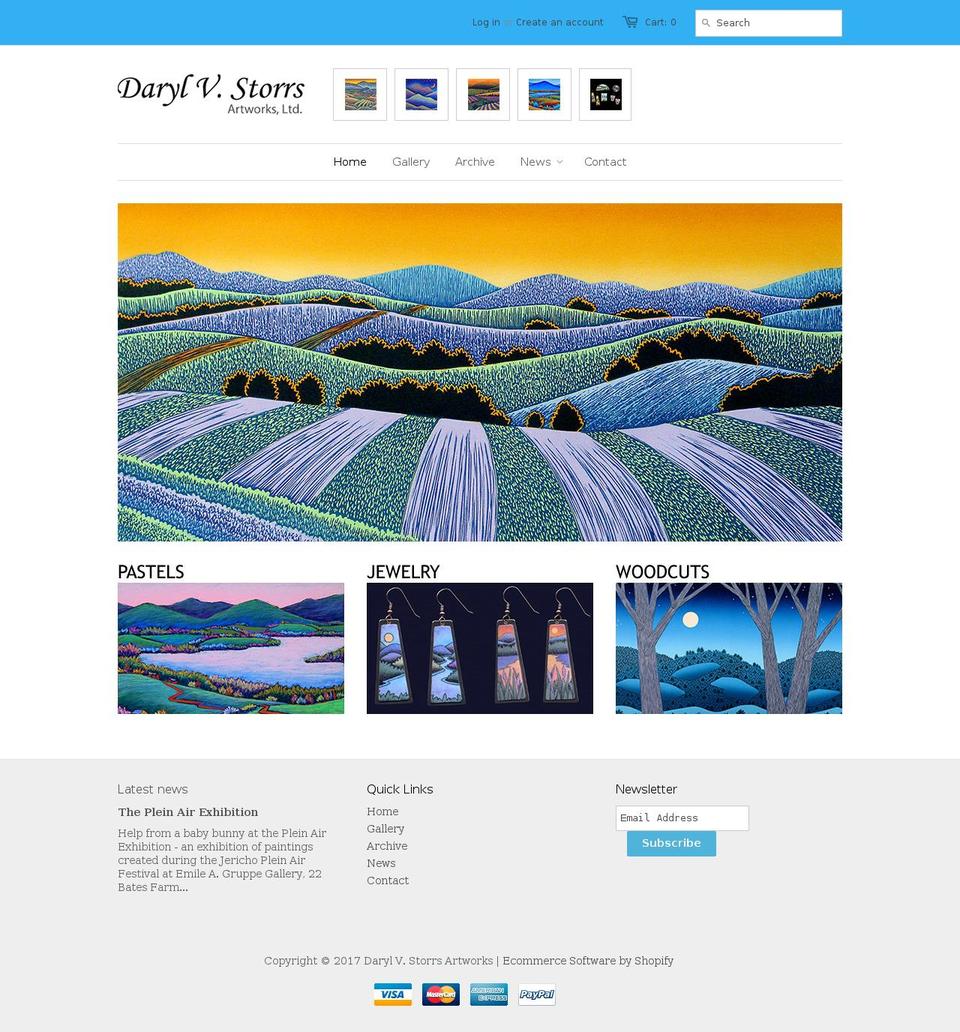 darylstorrs.com shopify website screenshot