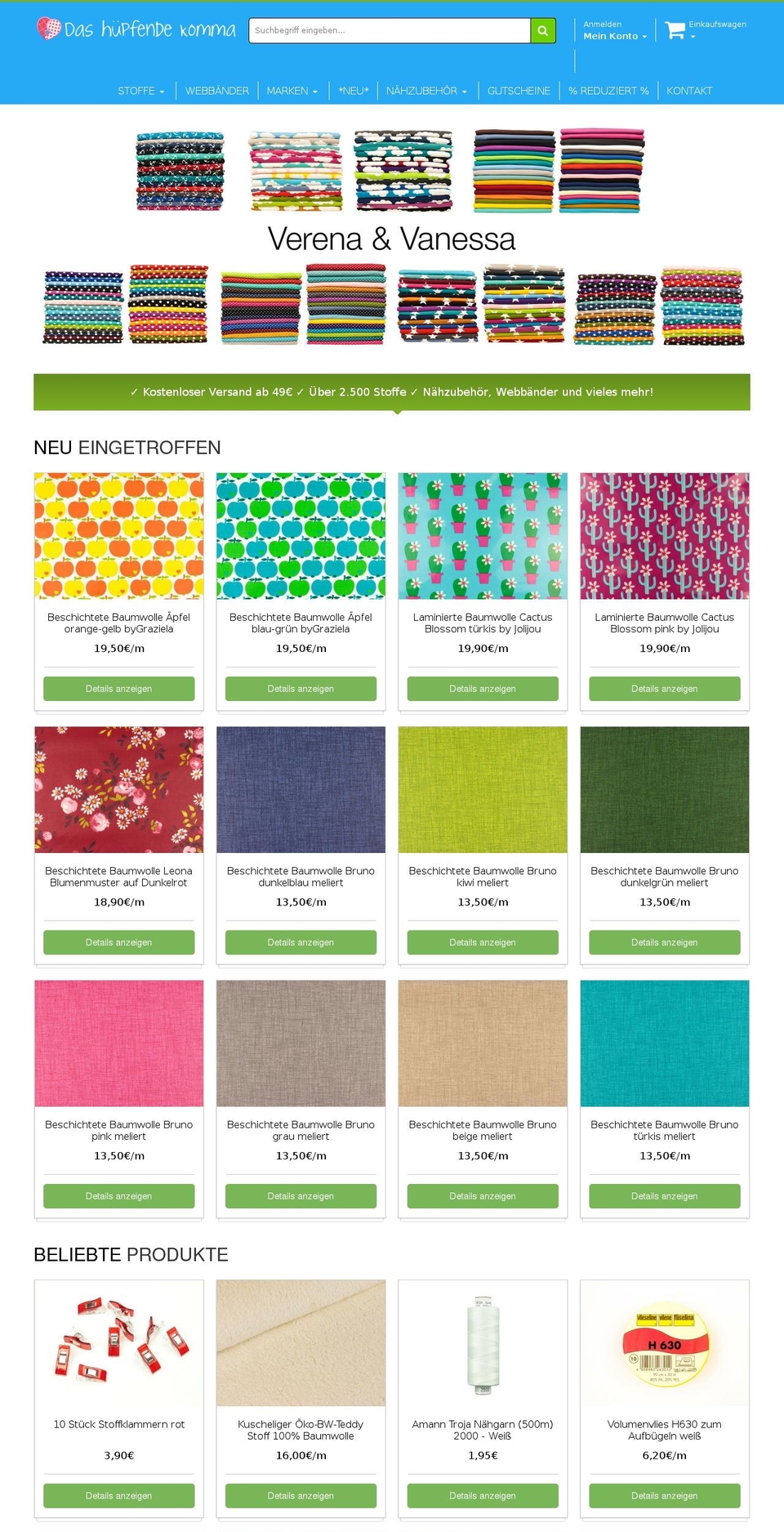 Das hüpfende Komma v.1.25 (mobile friendly) Shopify theme site example das-huepfende-komma.com