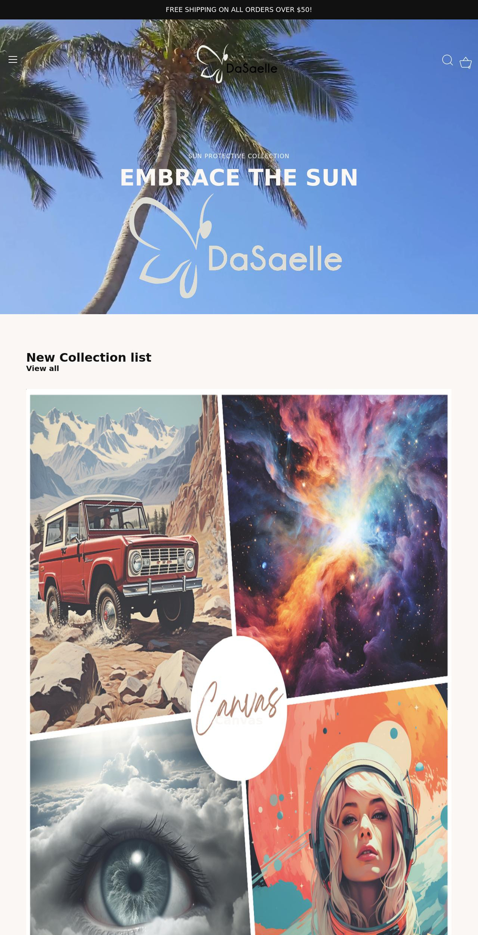 dasaelle.com shopify website screenshot
