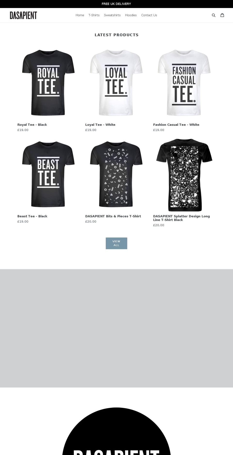 dasapient.com — Shopify storefront screenshot