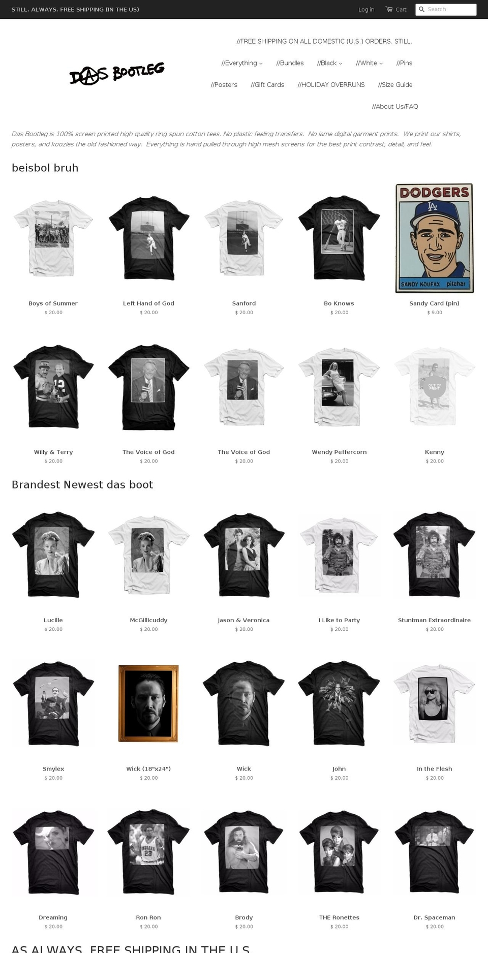 dasbootleg13.com shopify website screenshot