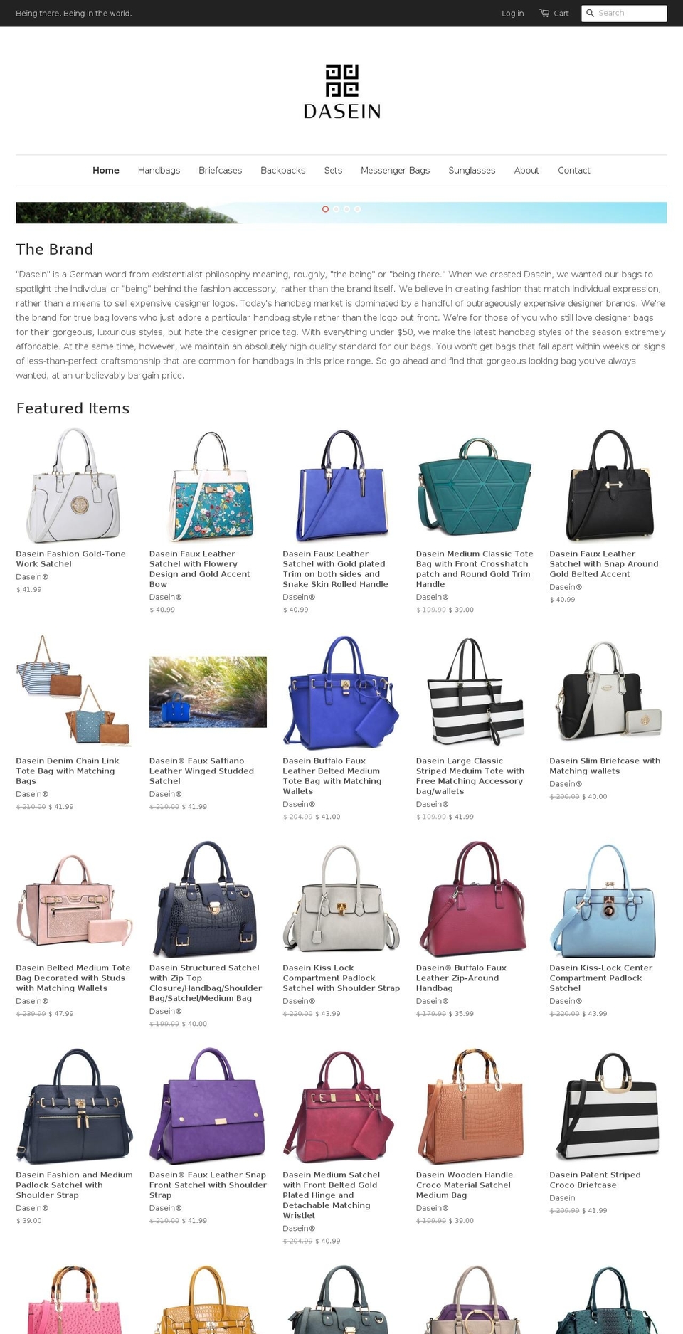 Elessi .. Shopify theme site example daseinbags.com