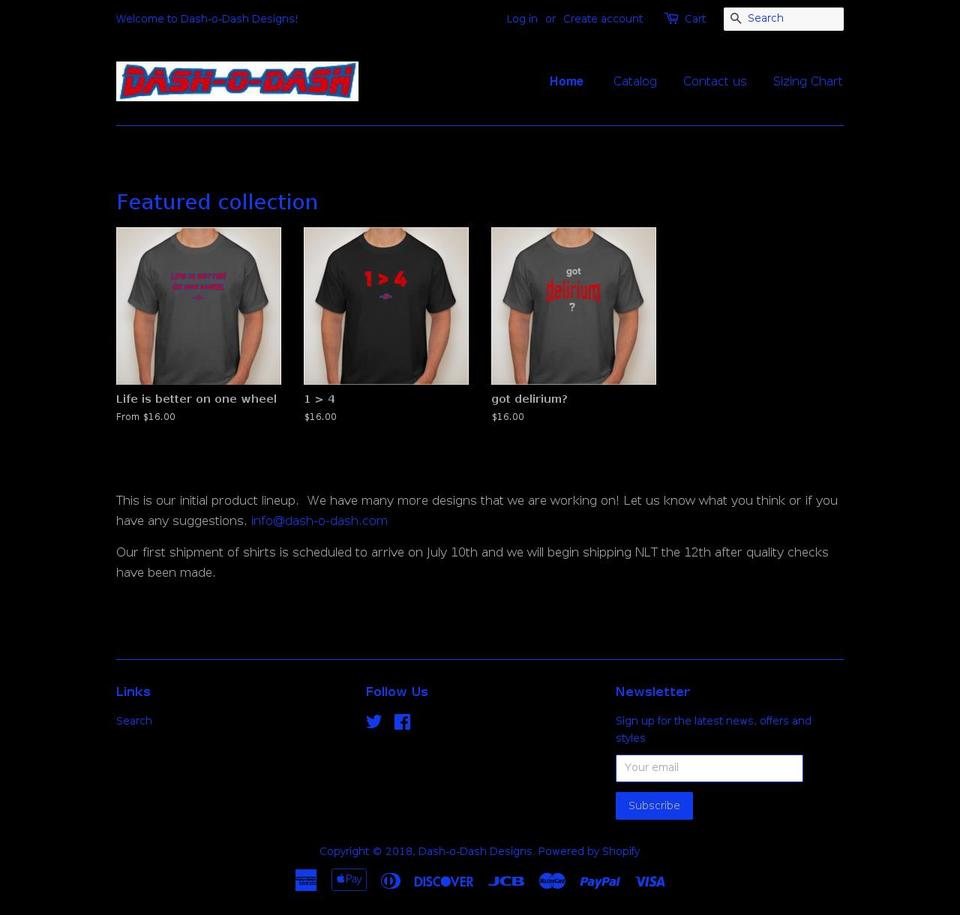dash-o-dash.com — Shopify storefront screenshot