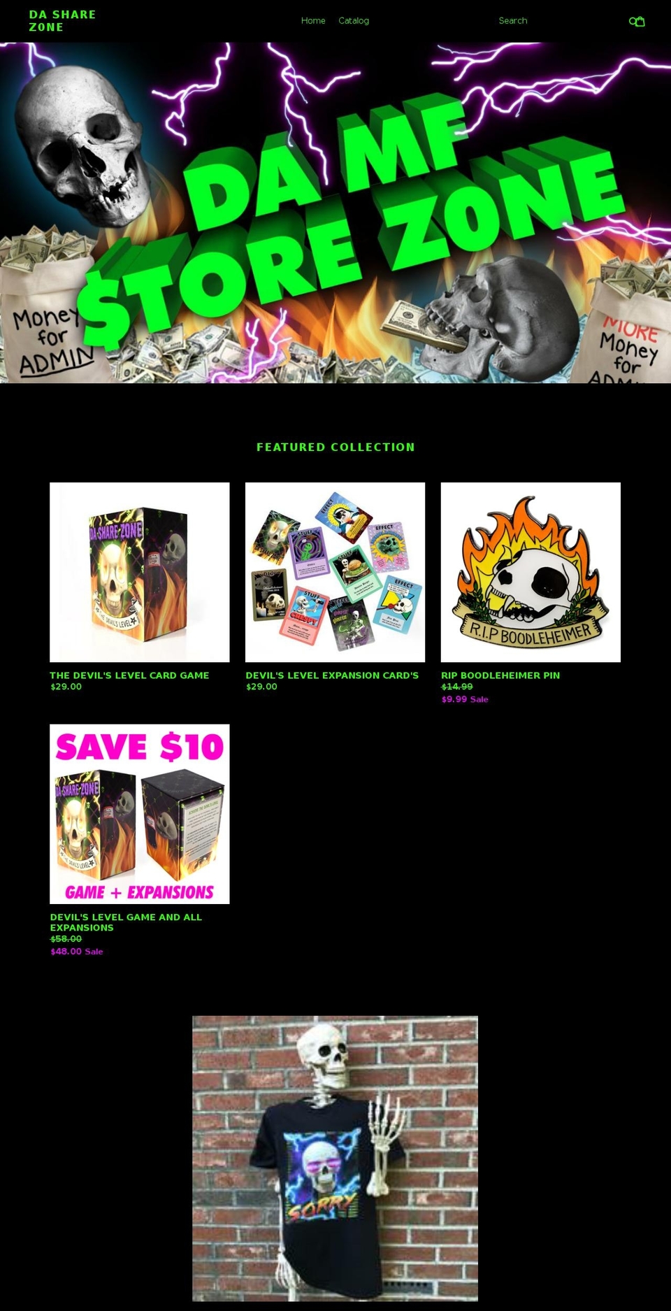dasharez0ne.com shopify website screenshot