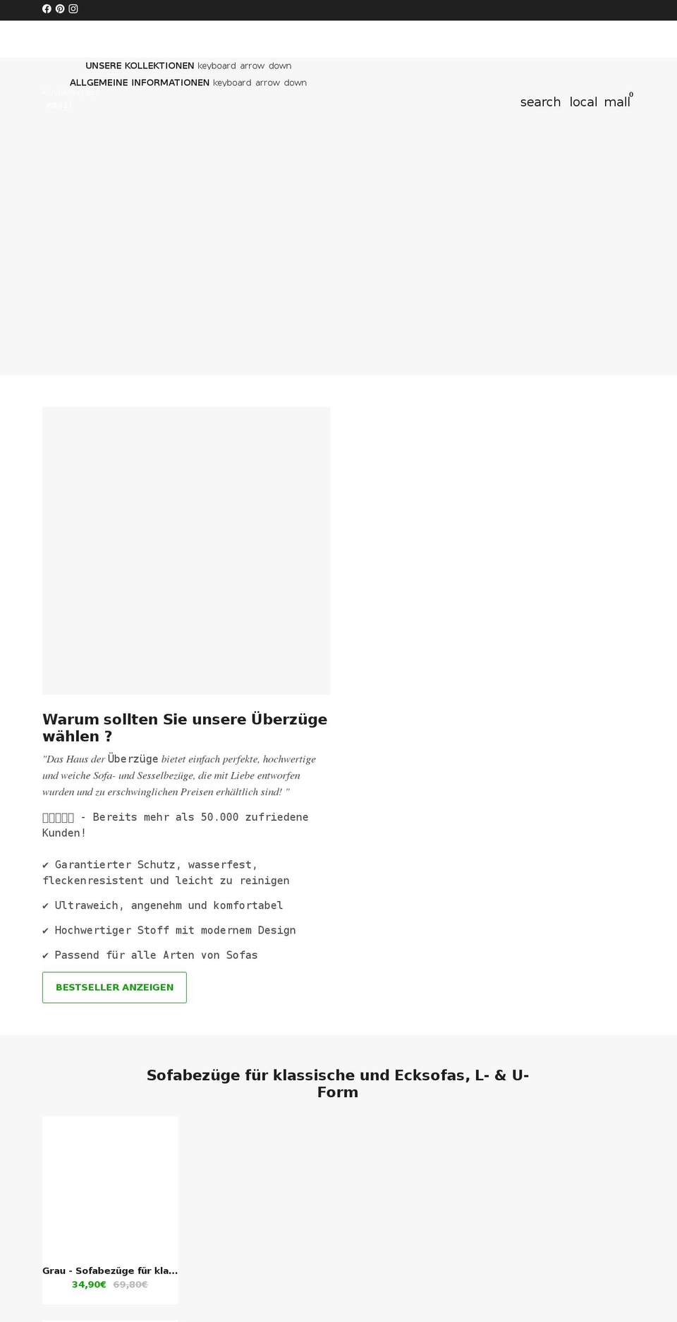 dashausderueberzuege.com shopify website screenshot