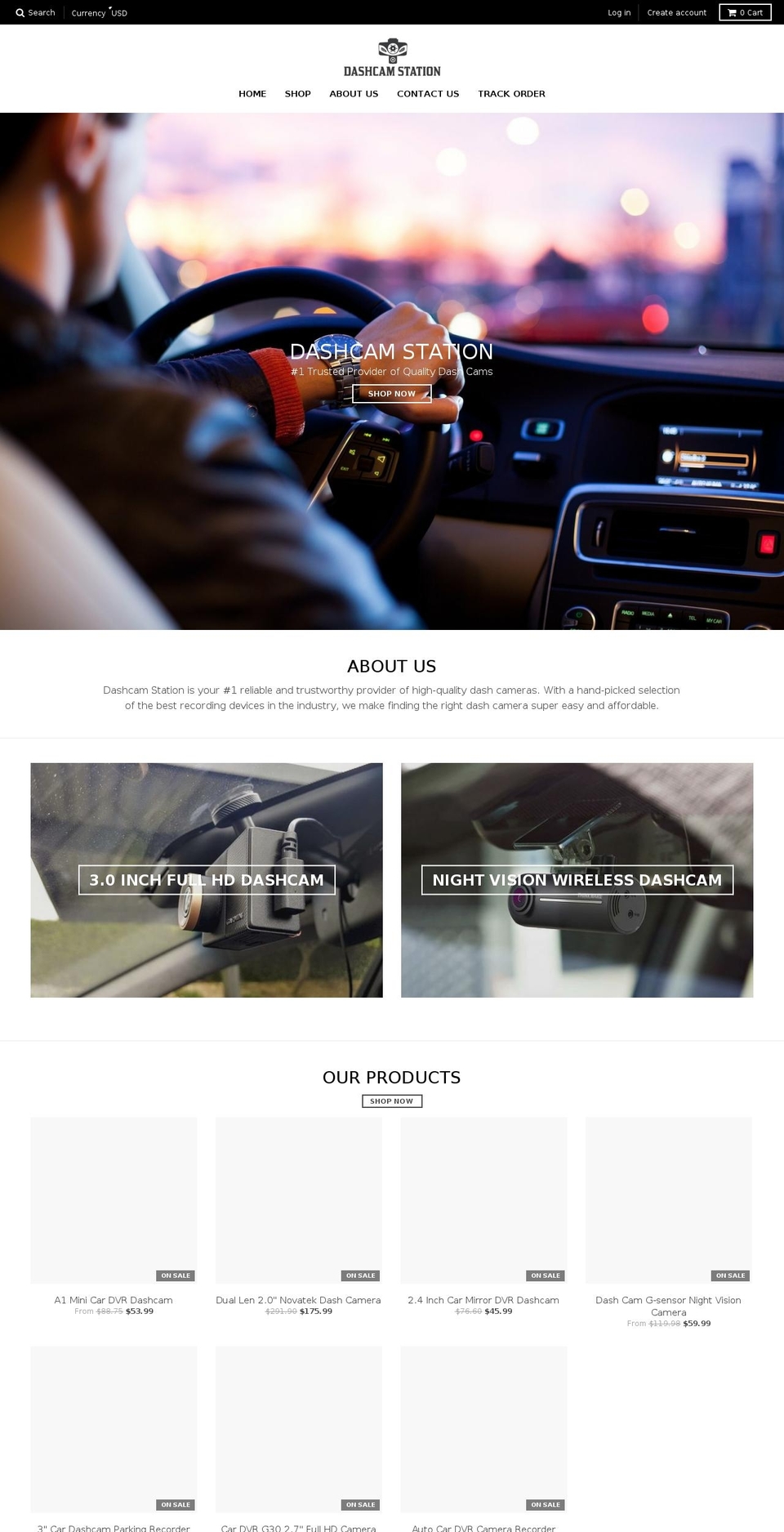 dashcamstation.com shopify website screenshot