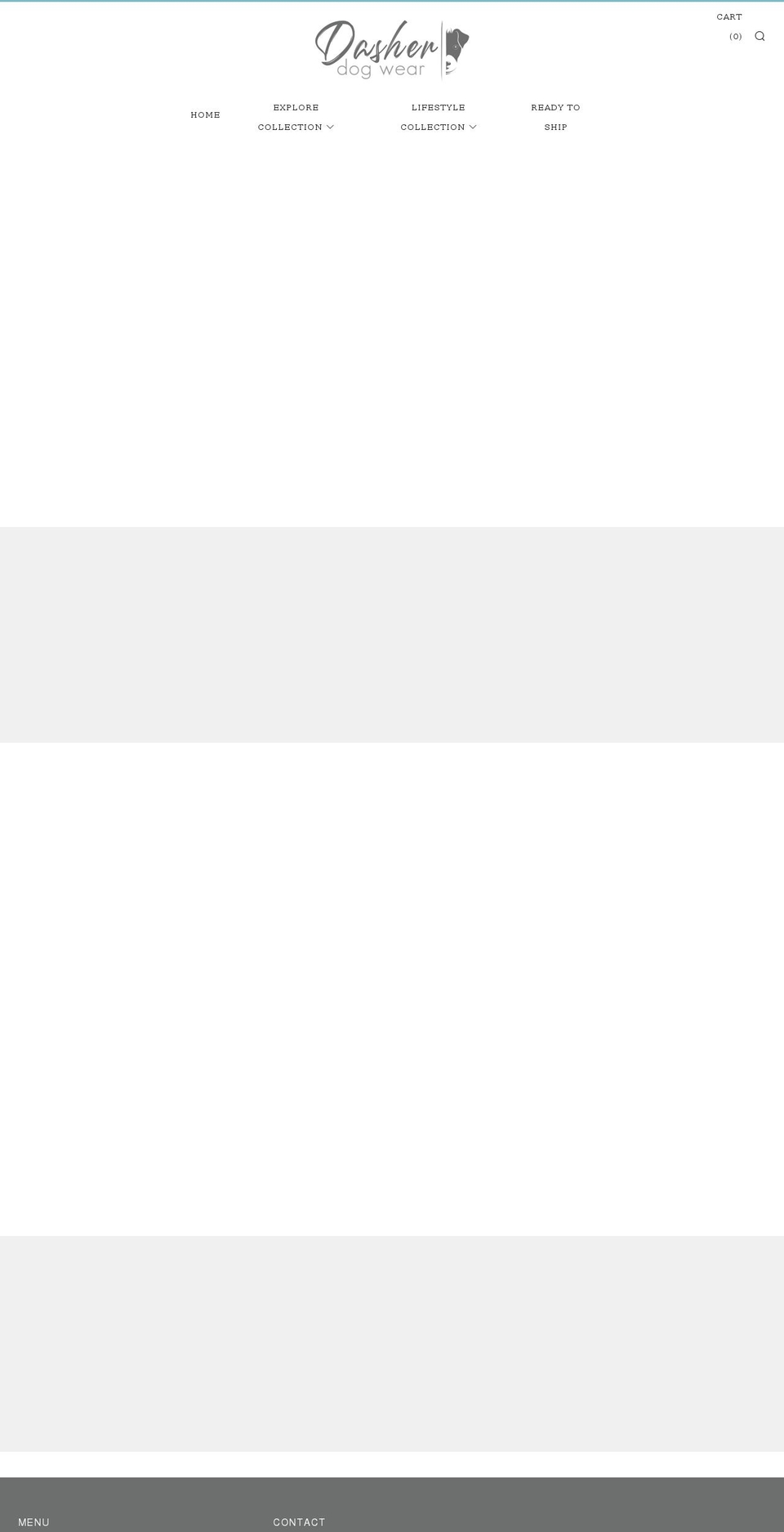 dasherdogwearcornwall.co.uk shopify website screenshot