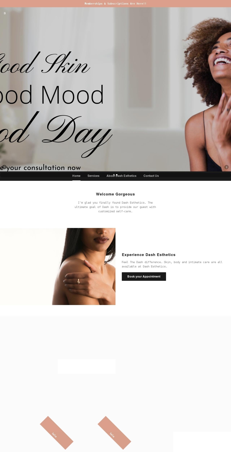 dashesthetics.com shopify website screenshot