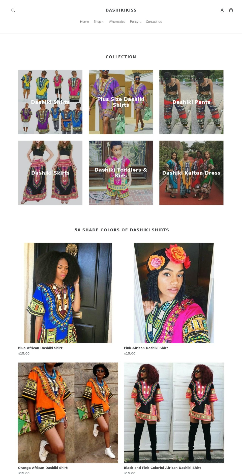 dashikikiss.com shopify website screenshot