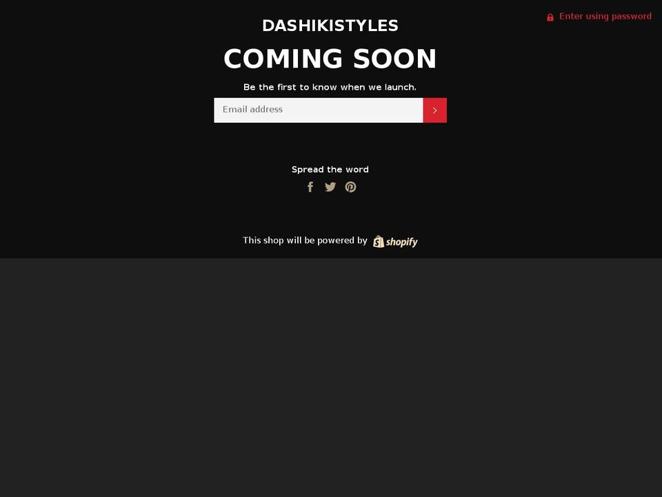 dashikistyles.com — Shopify storefront screenshot