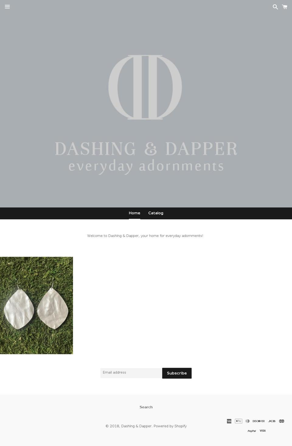 dashinganddapperadornments.com — Shopify storefront screenshot