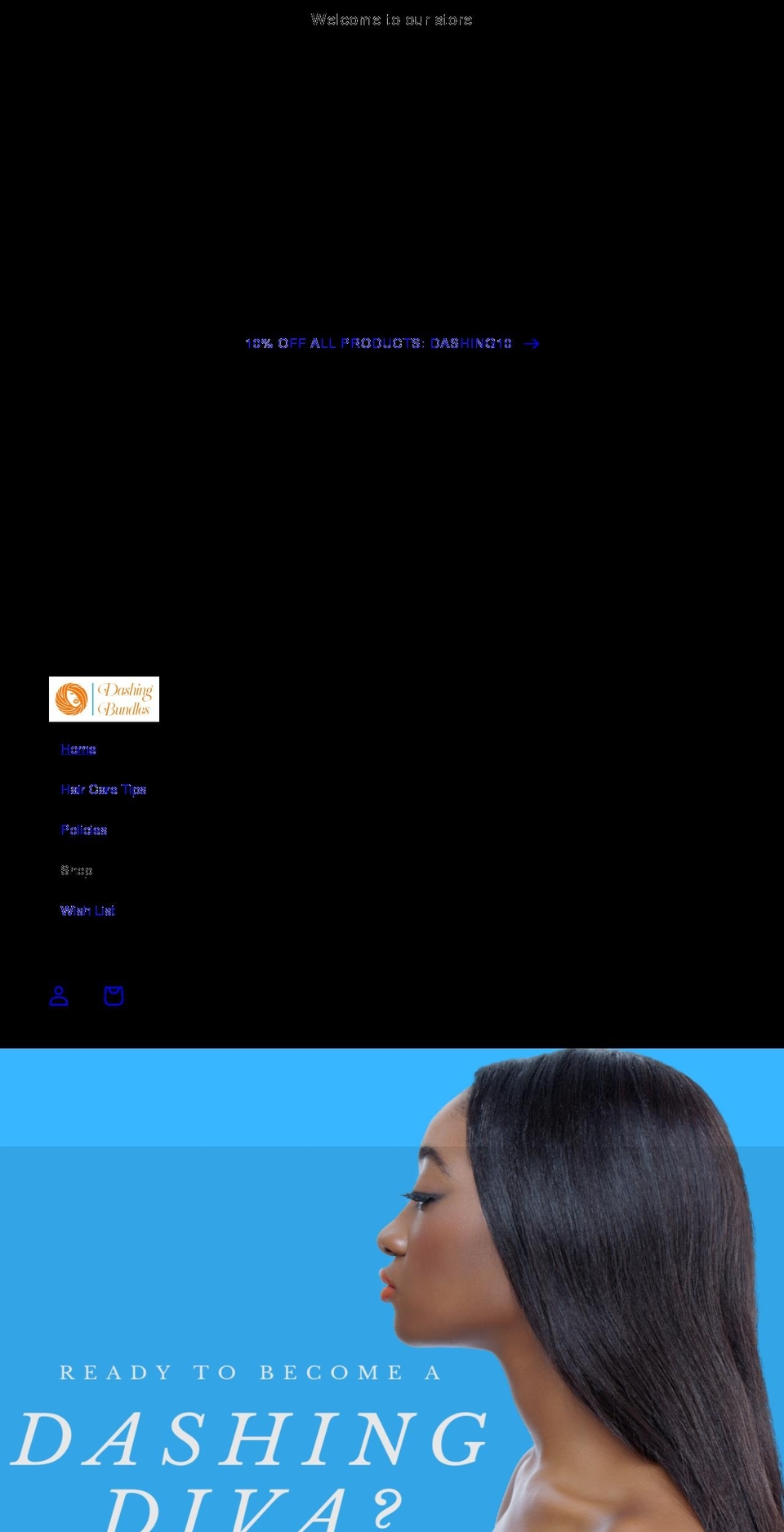 dashingbundles.com shopify website screenshot