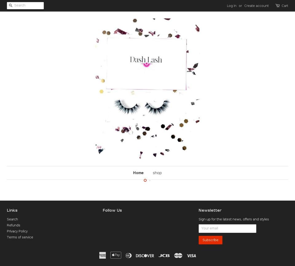 dashlashinc.com — Shopify storefront screenshot