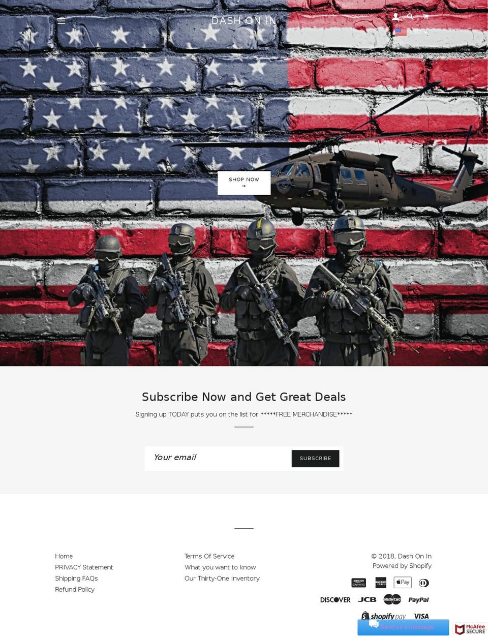 dashonin.com — Shopify storefront screenshot