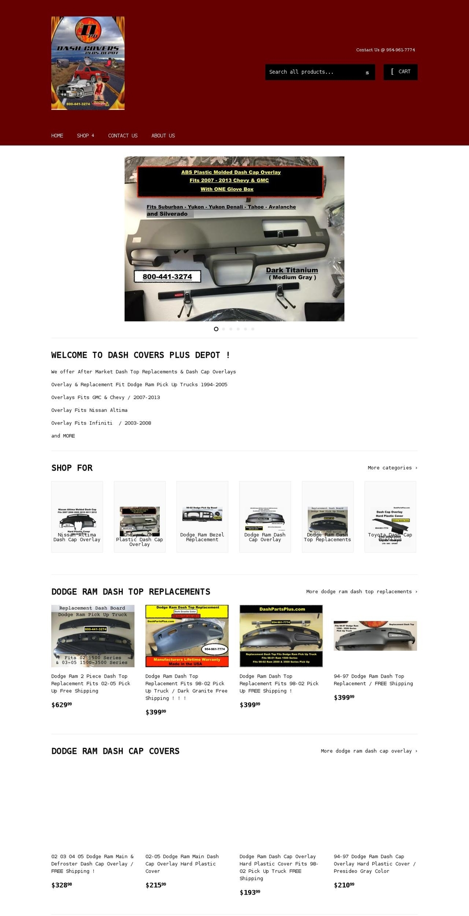dashpartsplus.com — Shopify storefront screenshot