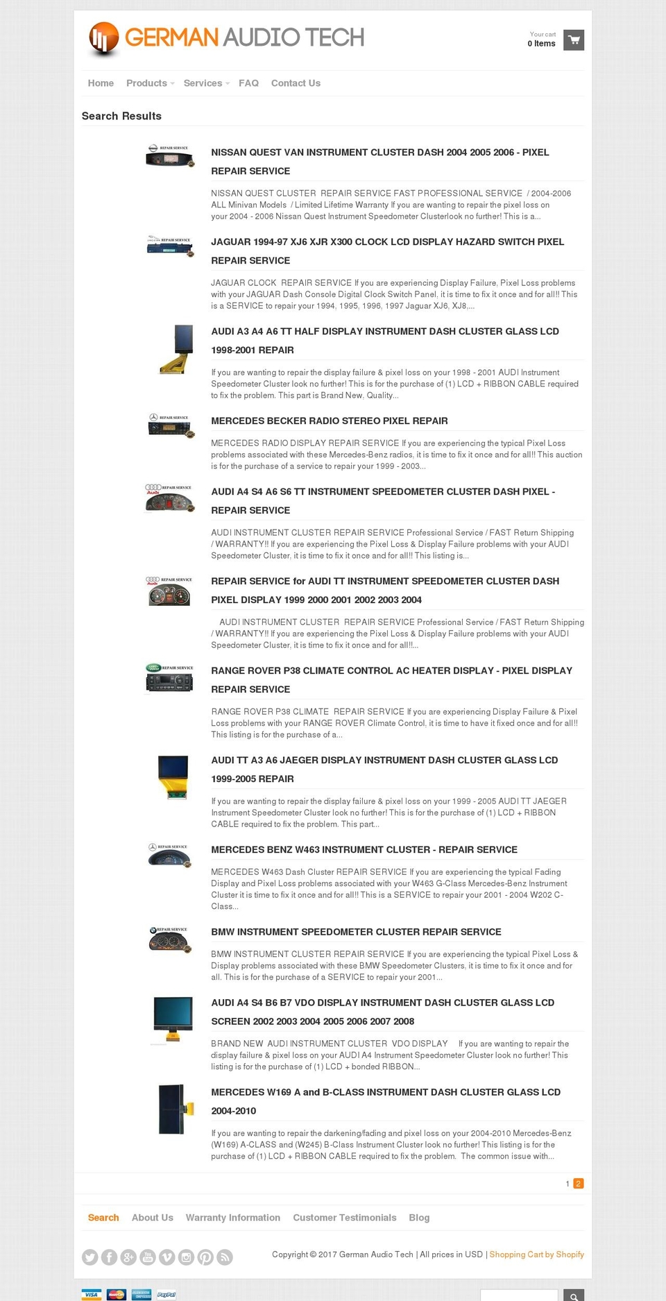 dashpixelrepair.com shopify website screenshot