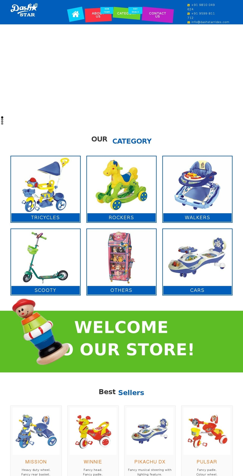 dashstarrides.com — Shopify storefront screenshot