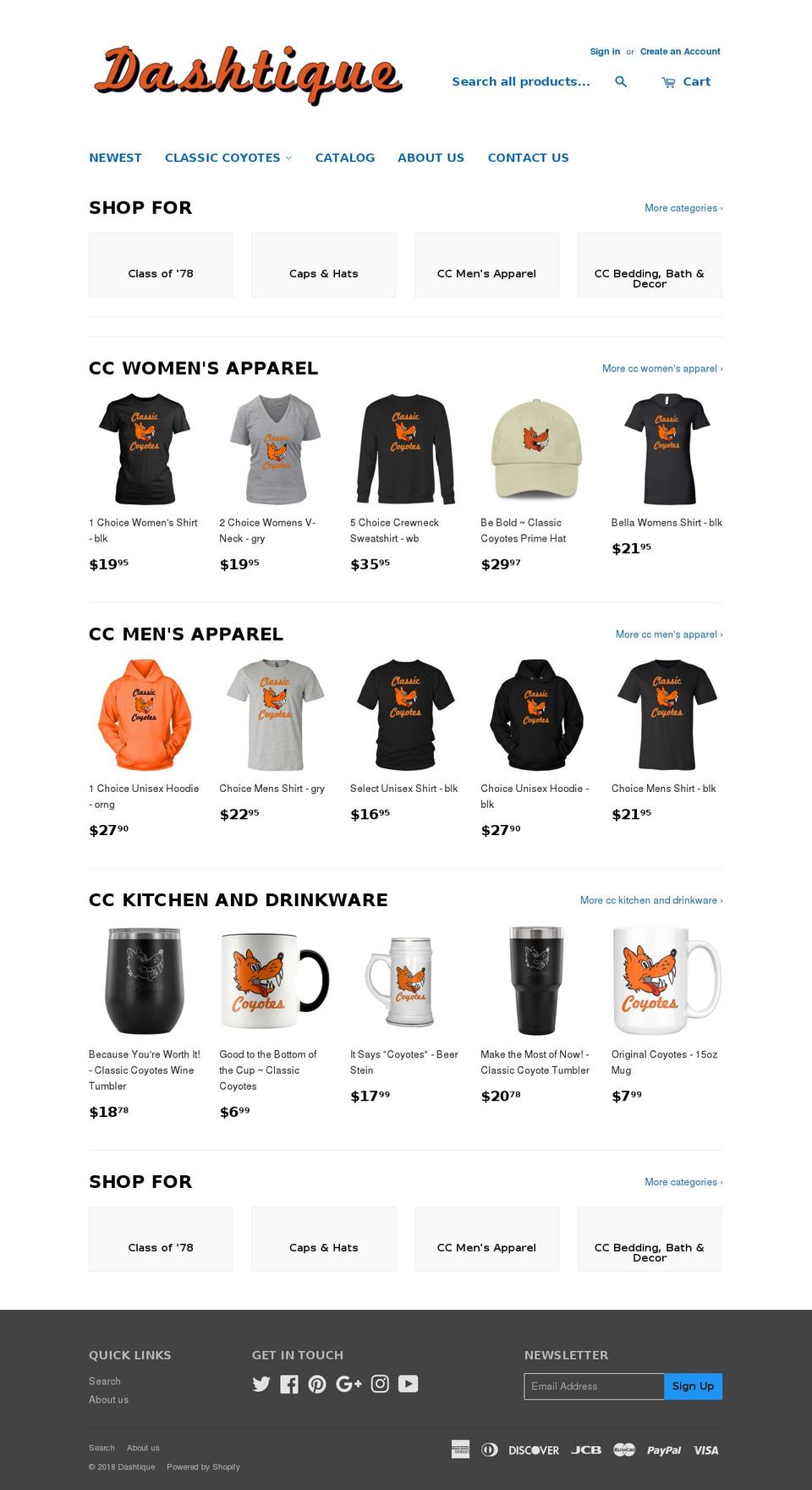 dashtique-free.com shopify website screenshot
