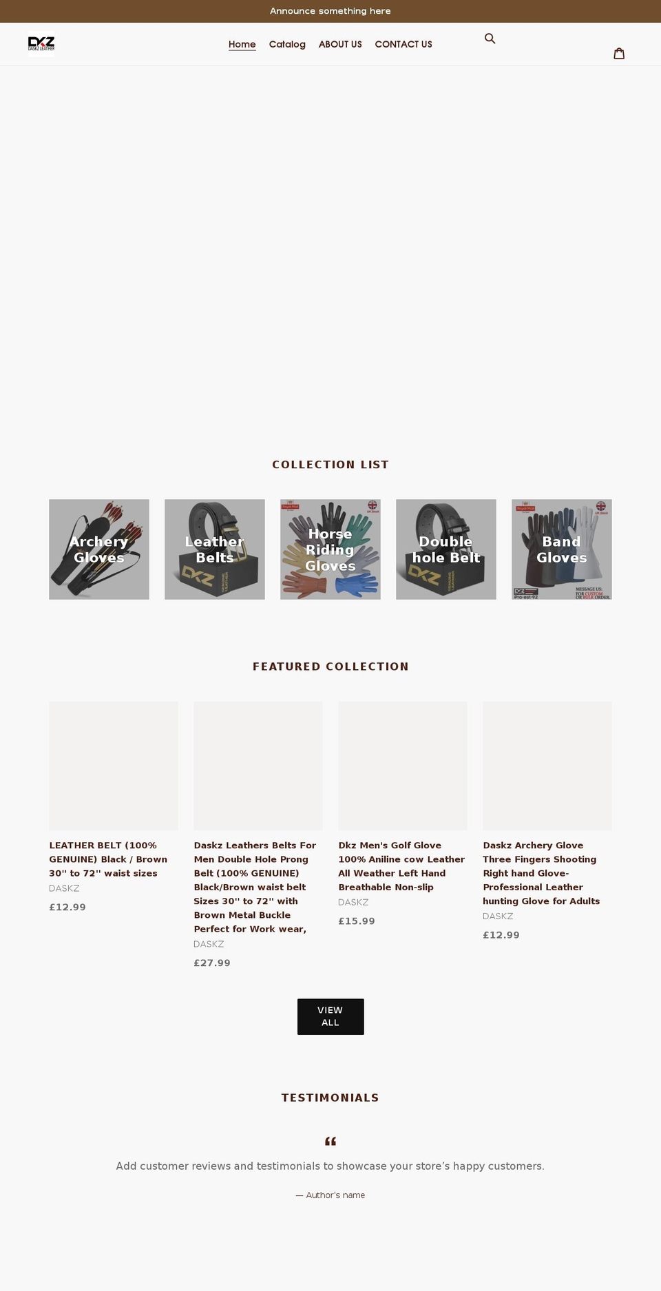 daskz.com shopify website screenshot