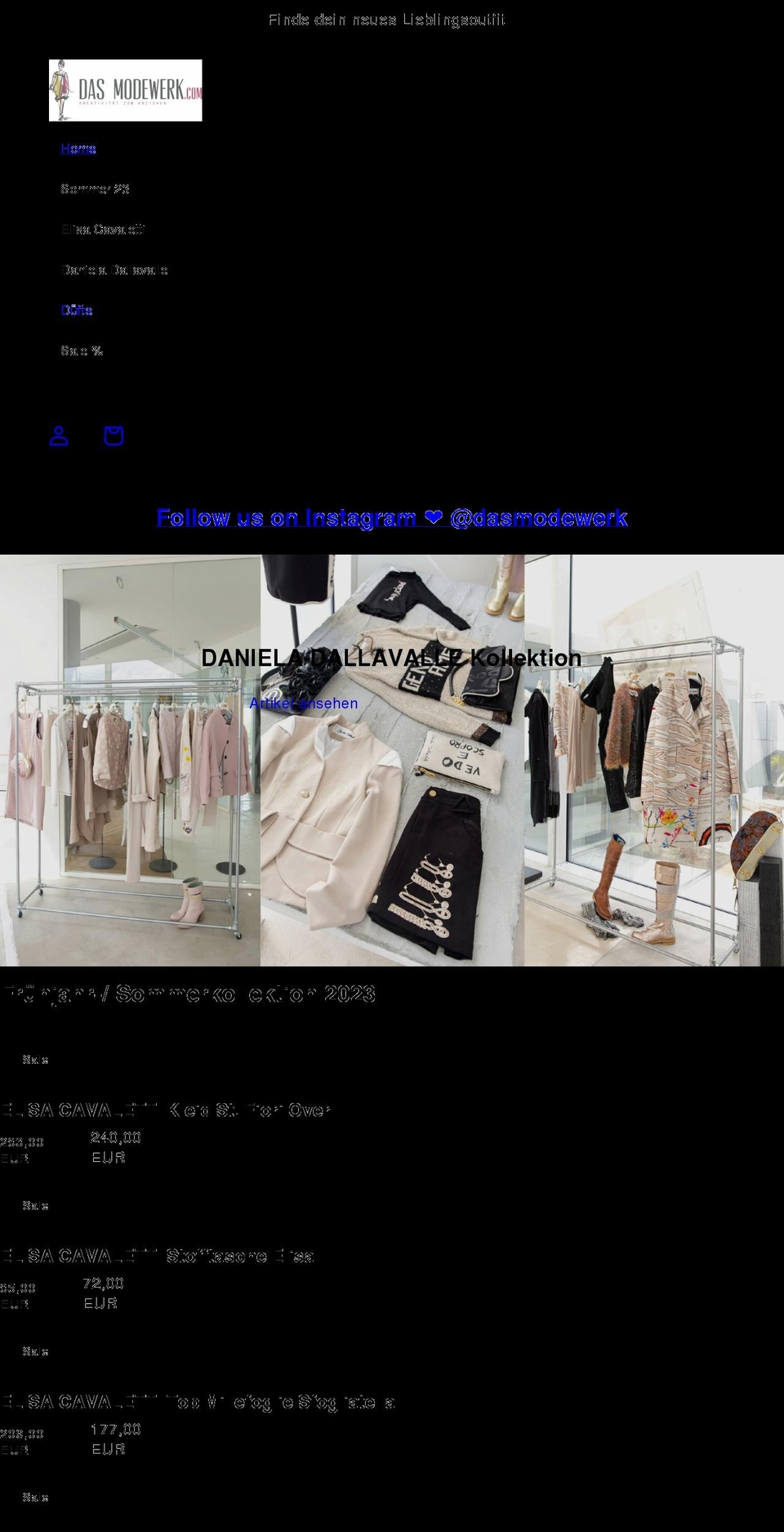 dasmodewerk.com shopify website screenshot