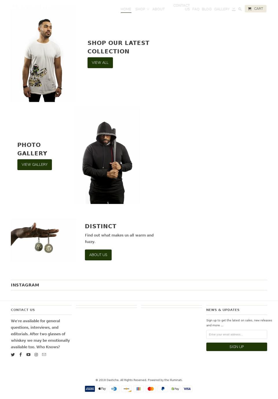 dastiche.com — Shopify storefront screenshot