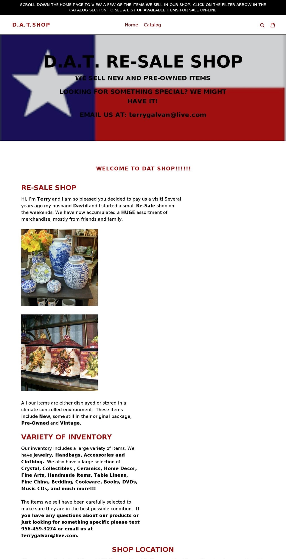 dat-resaleshop.com — Shopify storefront screenshot