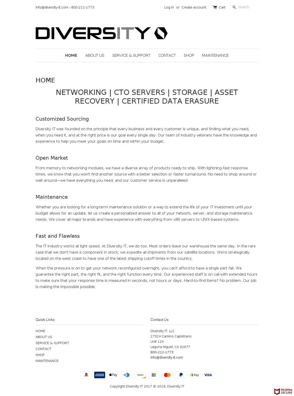 data-assured.com — Shopify storefront screenshot