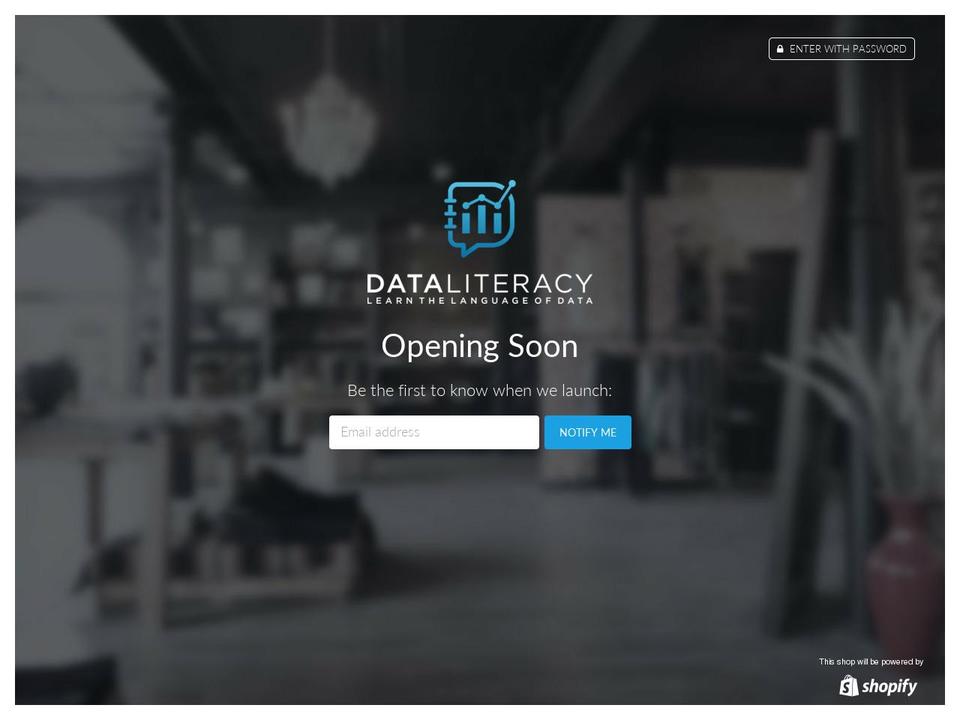 dataliteracy.com — Shopify storefront screenshot