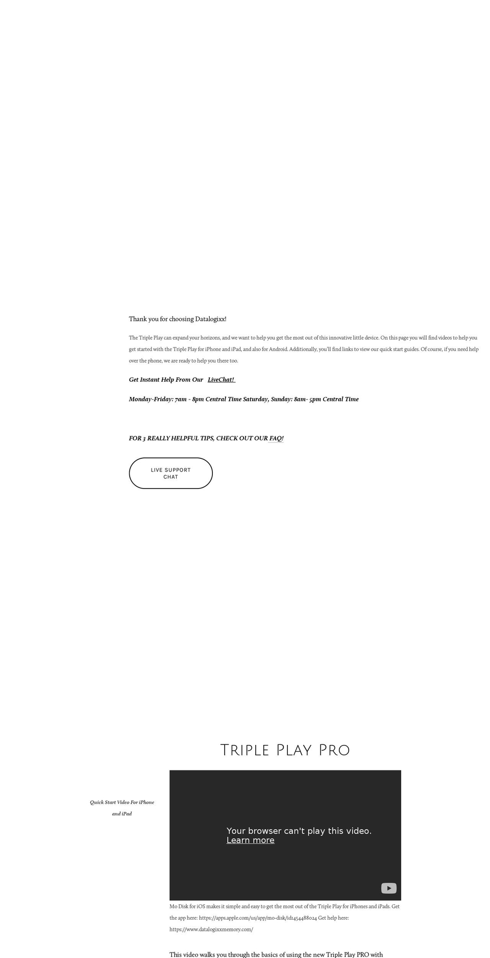 datalogixxmemory.com — Shopify storefront screenshot