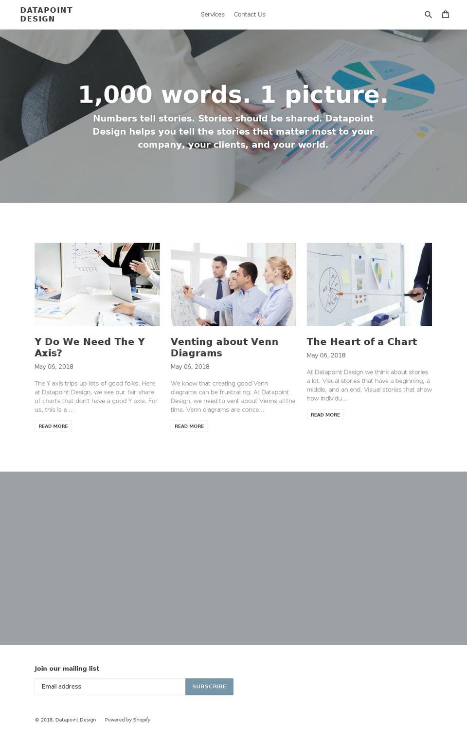 datapointdesign.com — Shopify storefront screenshot