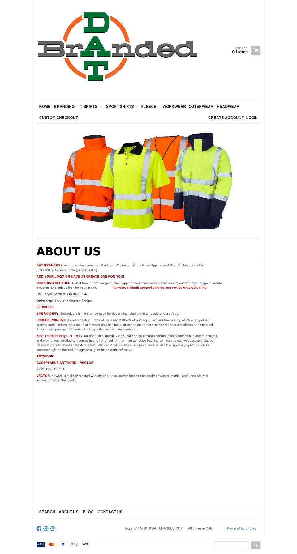 datbranded.com shopify website screenshot