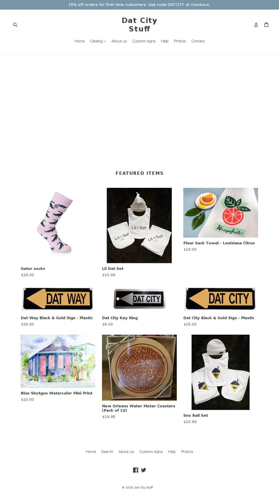 datcitystuff.com — Shopify storefront screenshot