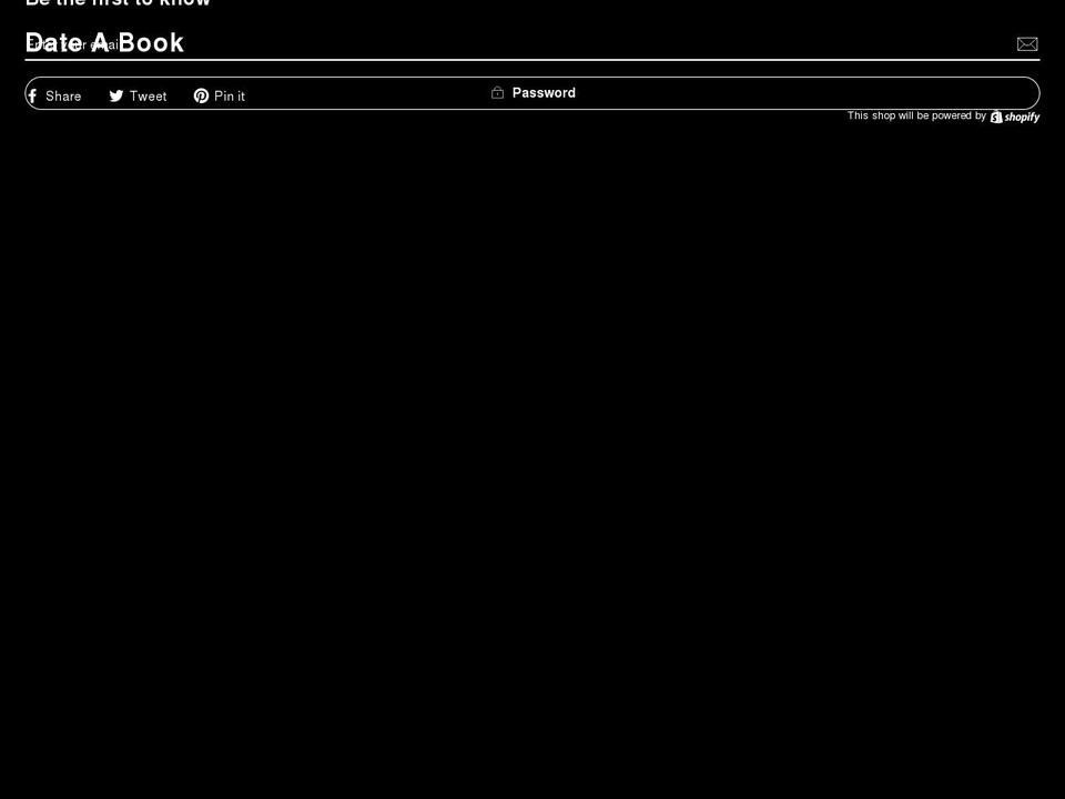 dateabook.com shopify website screenshot