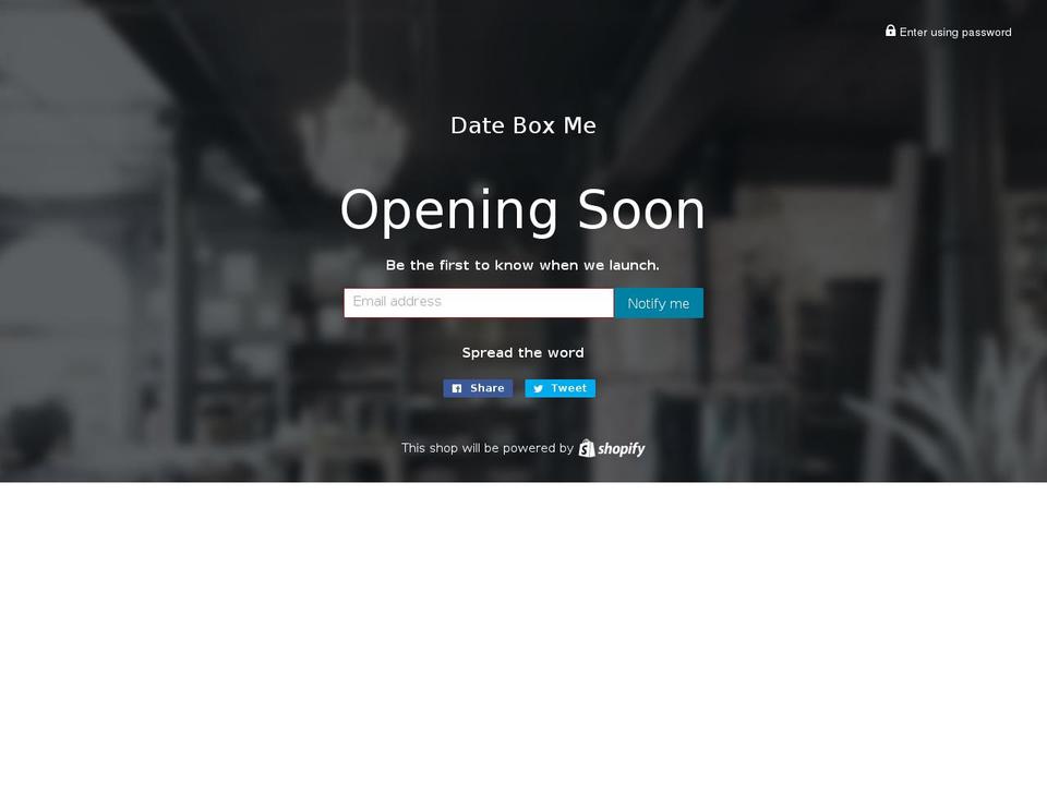 dateboxme.com shopify website screenshot