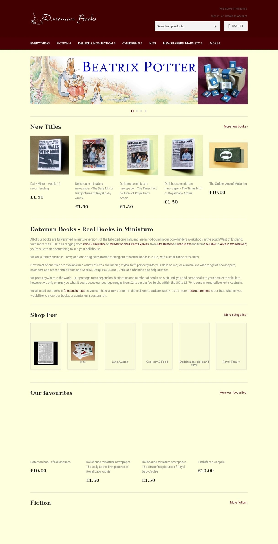 dateman-books.myshopify.com shopify website screenshot