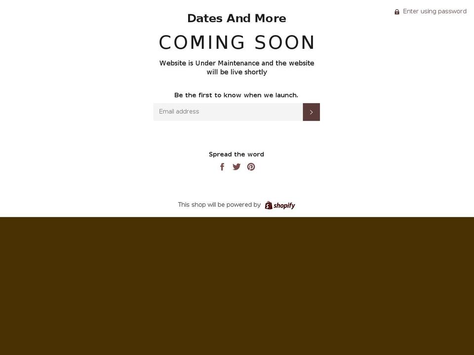datesandmore.com — Shopify storefront screenshot
