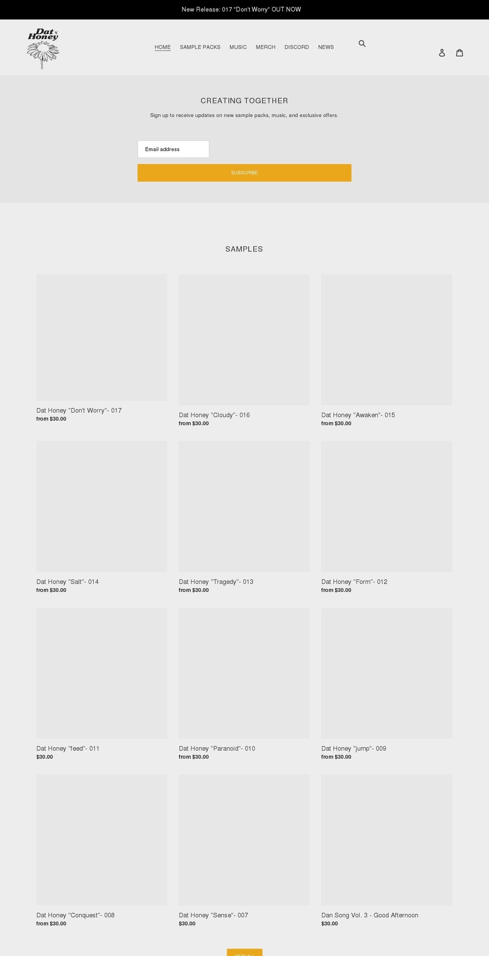 dathoney.com shopify website screenshot
