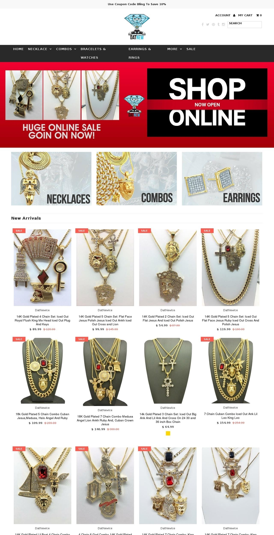 datnew.com shopify website screenshot