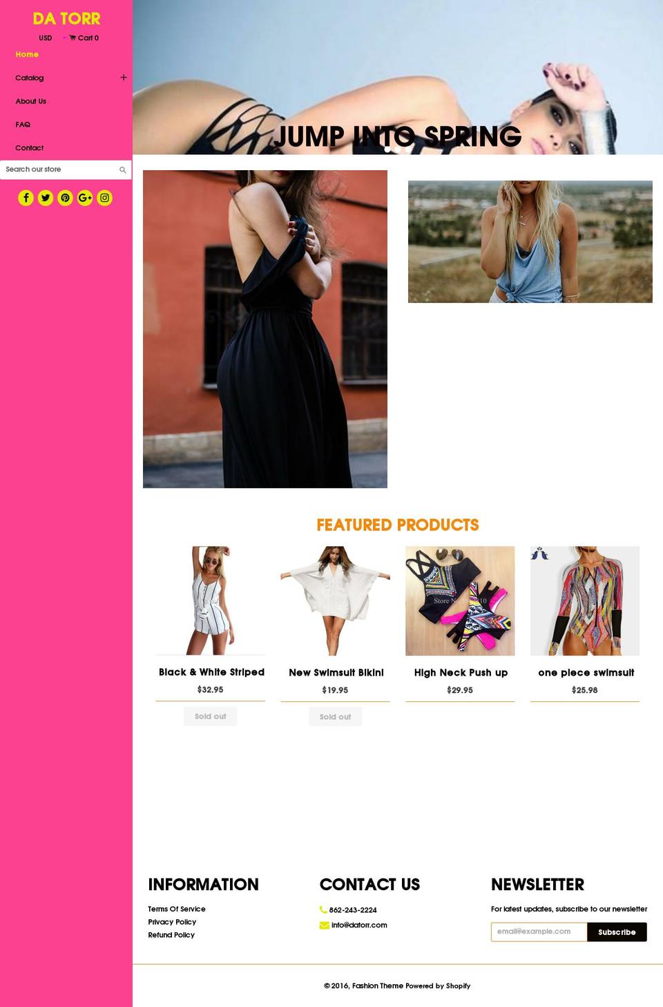 Lady Shopify theme site example datorr.com