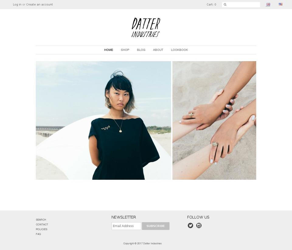 datter.co.uk shopify website screenshot