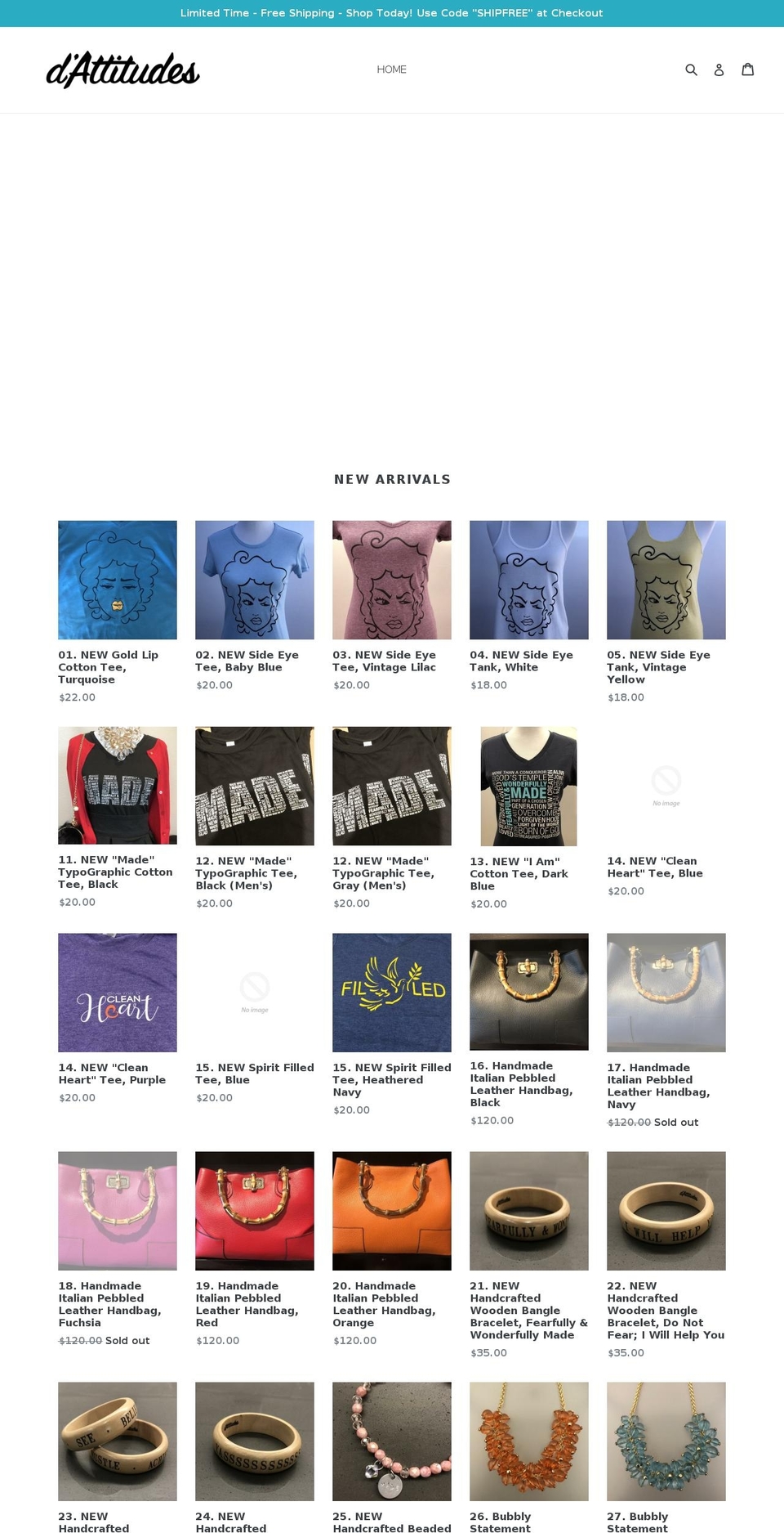 dattitudes.com — Shopify storefront screenshot