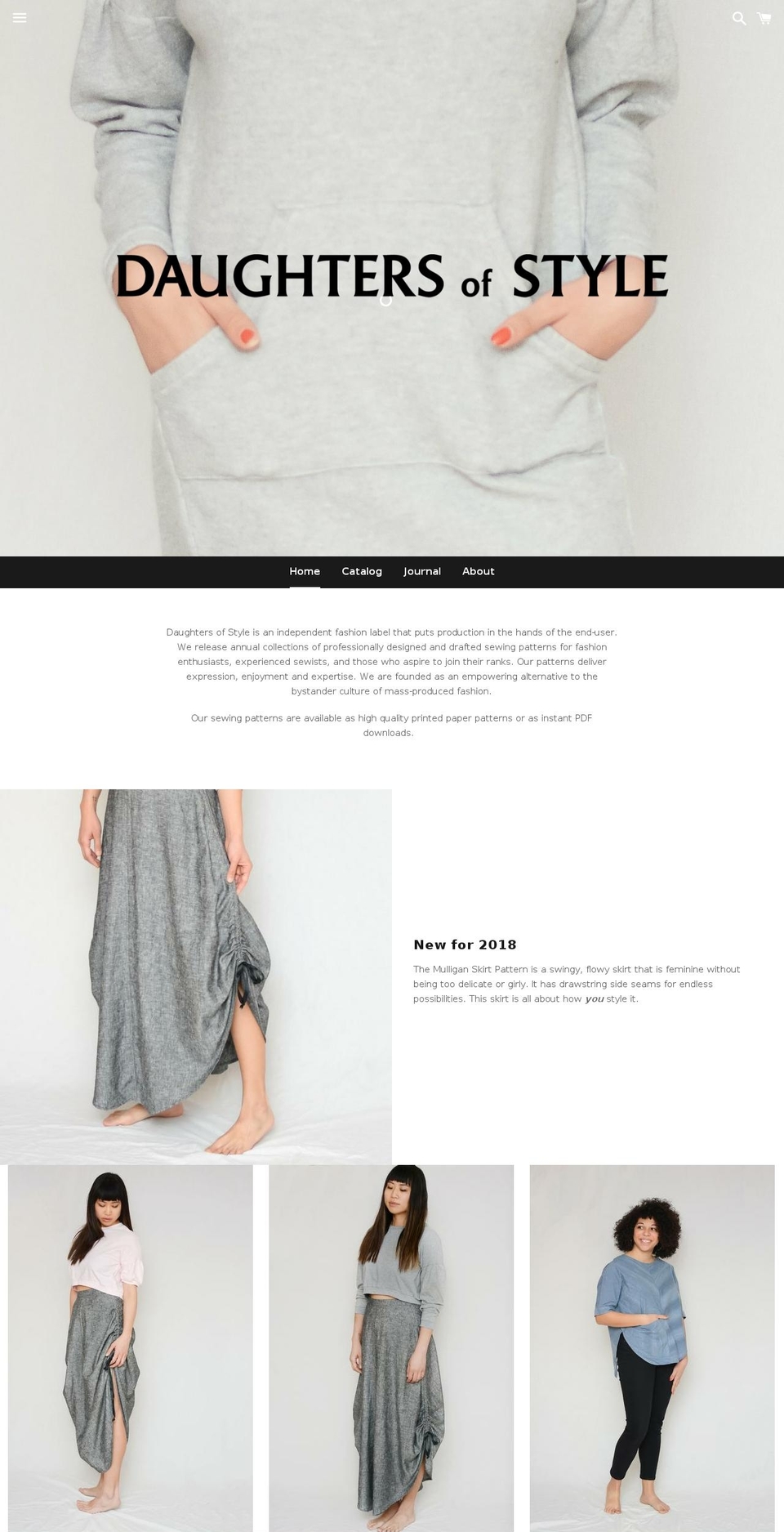daughtersofstyle.com shopify website screenshot
