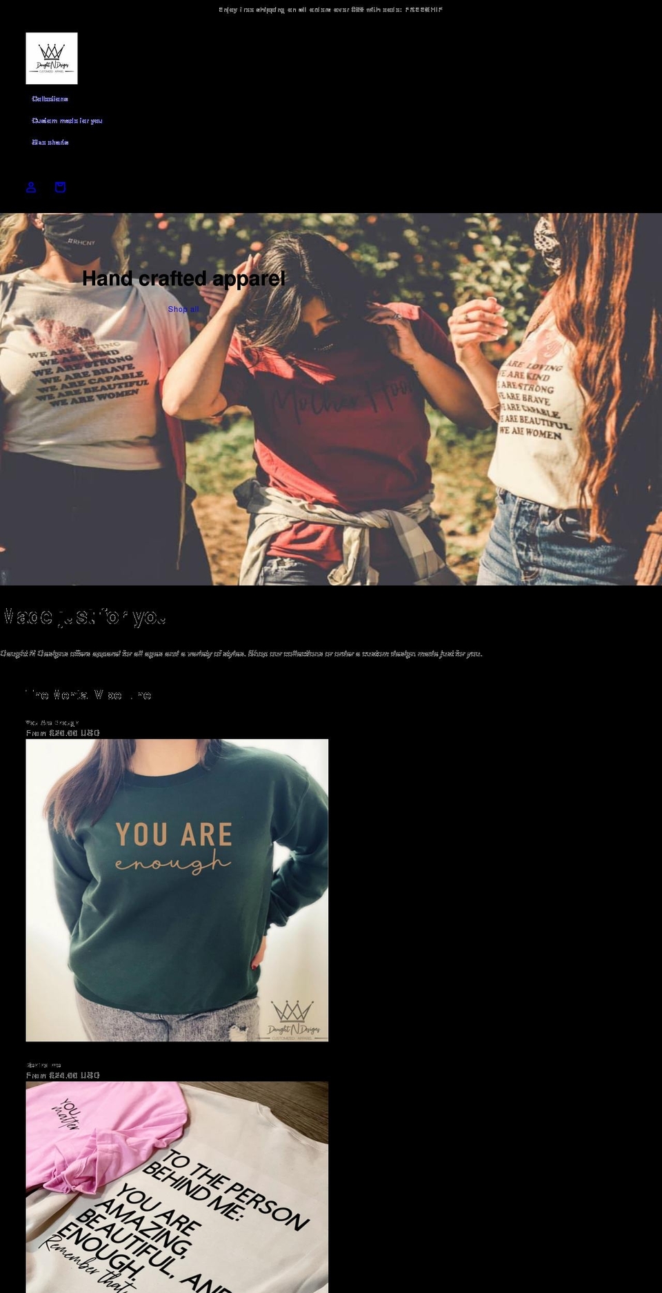 daughtndesigns.com shopify website screenshot